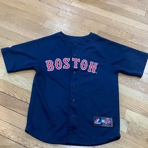 Boston Red Sox Baseball Vintage Jersey blue size 10-12